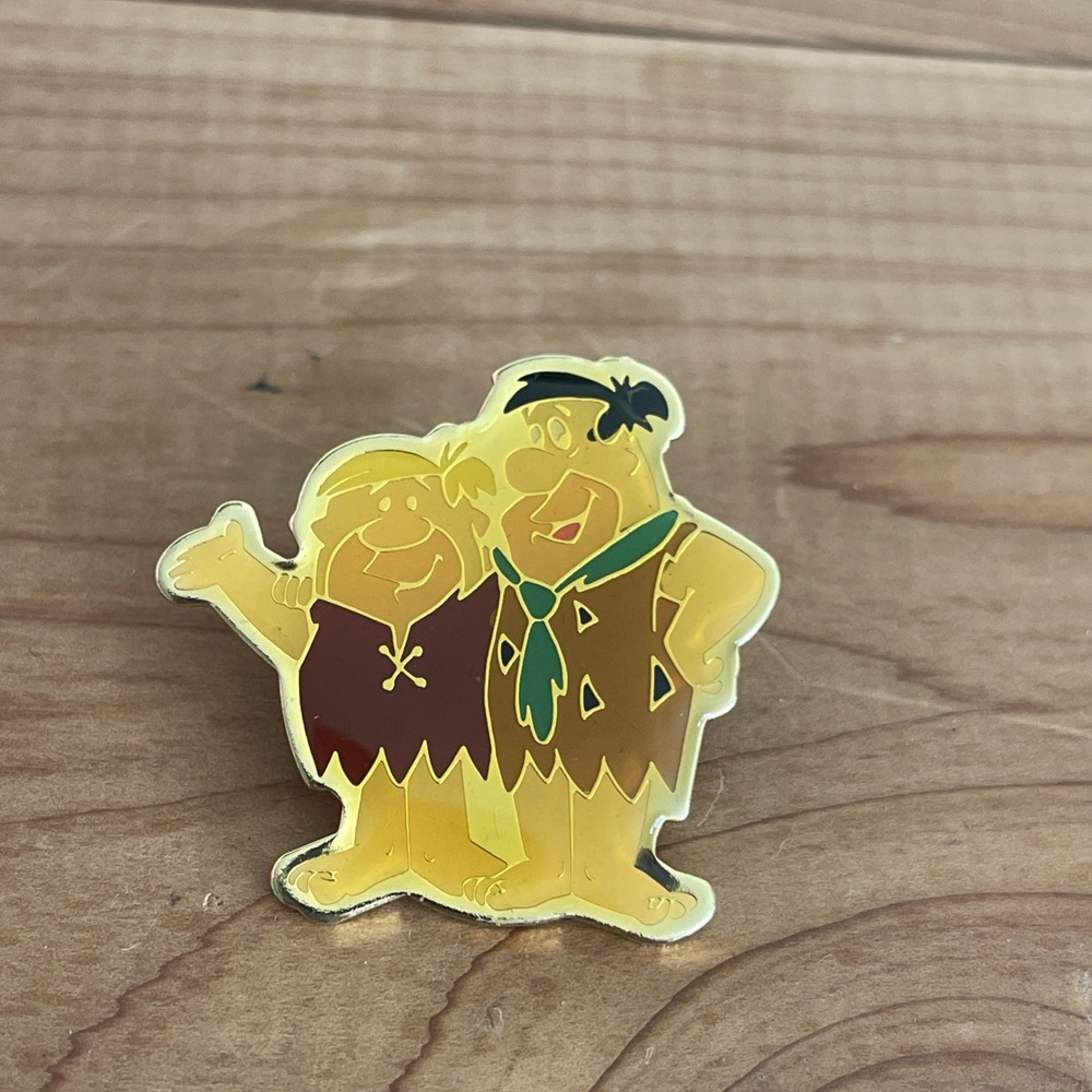 HB Fred & Barney Flintstones Pin 1990 Hamilton Gift Creation Vintage Cartoons